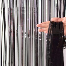 生日派對裝飾雨簾 6入, 黑色的