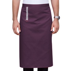 블럭마트 요리사 주방 앞치마, 퍼플, 1개