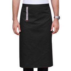블럭마트 요리사 주방 앞치마, 블랙, 1개