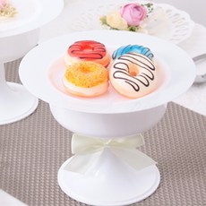 SM PARTY 點心盤 年糕碗 3p+圓盤 3p+絲帶 3p, 白色的, 1套