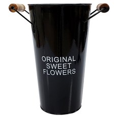 ABM 簡約鐵製花盆, 黑色