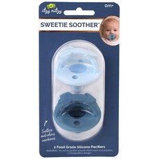 itzy ritzy 矽膠安撫奶嘴 2入, 36個月以下, Blue