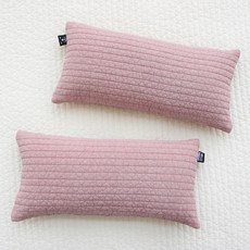 hello MINIME 縫線棉質枕頭套2入+棉芯 2入, 粉色