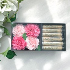 Lovely Farm 人造迷你康乃馨零用錢盒, 粉紅色, 1個