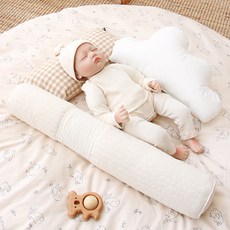 hello MINIME 刺繡防翻安撫枕組, 象牙白