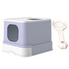 循環式貓砂盒+沙鏟, 紫色