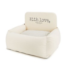 PUPPY ANGEL 亞麻寵物汽車安全座椅 PA-TR006 S號, 19 米色, 1個