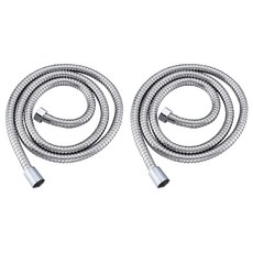 Winprice 不鏽鋼金屬軟管 2m, 2個, 銀色