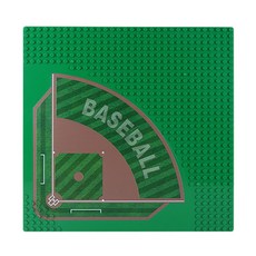 요고요 포인트 놀이판 블록 25.5 x 25.5 cm, 야구장, 1개