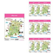 Uniart 1500 韓國透明貼紙 全羅道, 10個