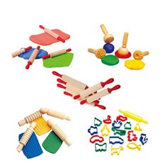 edx 艾迪客 藝術與手工品系列罐裝黏土巧手工具 5種組, 混色