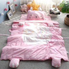 amante 兔子造型午睡被墊組 80*130cm, 粉色