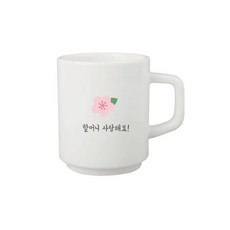 DESIGN AGIT 塔式馬克杯 櫻花 奶奶我愛您, 白色, 1個