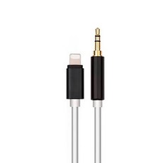 pines 8針 AUX 音源線 iPhone 3.5mm 連接線 1m, 單一商品, 黑色