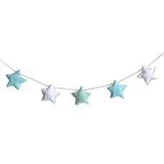 LivingDA 立體布質星星拉旗組, 圖案藍