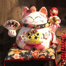 INTODECO 可愛的粉色櫻花招財貓存錢筒 86881, 混合色