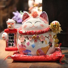 INTODECO 可愛的粉色櫻花招財貓存錢筒 86880, 混合色