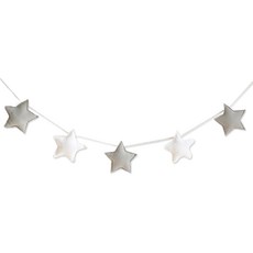 LivingDA 立體布質星星拉旗組, 灰色