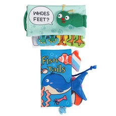 촉감놀이 바스락 헝겁책 세트 누구 발일까 + 누구 꼬리일까, 디자인원