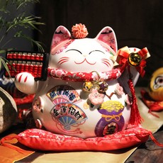 INTODECO 可愛粉色櫻花招財貓存錢筒 86883, 混合色