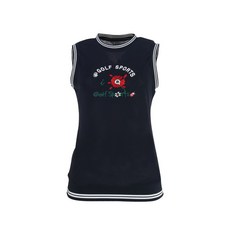 BMU 女式跨度花卉刺繡高爾夫背心 BMU-m5