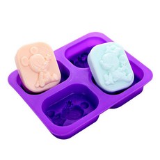 Mataba 4格迪士尼造型香膏矽膠模具, 1 個