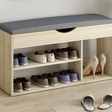 GAPANG 手柄型粗絲瓜 2 件套 05 混合 TOYA005, 鞋櫃（楓木），座椅（黑色）