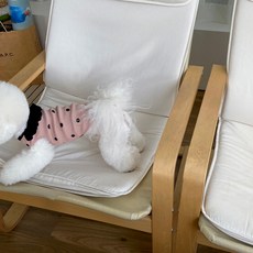 MAGDOG 寵物圓點荷葉邊無袖T恤, 粉紅色