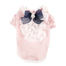 PUPPY ANGEL Petit 荷葉邊寵物襯衫 PA-TS339, 粉色的