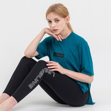 리나라인 여성용 옆트임 박스 요가티셔츠 SS25