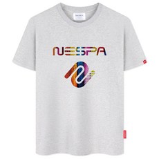 NESPA 男女通用木色基本款短袖T恤 SRA_0580, 灰色