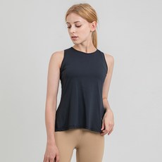 LEENALINE 女款絲質長版瑜伽專用無袖罩衫 CU09