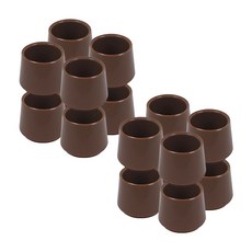 生活石椅腳帽圓形大號, 棕色, 16個