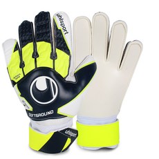 uhlsport 柔軟的高級守門員手套 UHL-115601, 藏青+熒光黃+白