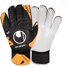 uhlsport Soft Resist Flex Frame 守門員手套 UHL-115901, 黑色+熒光橙+白色