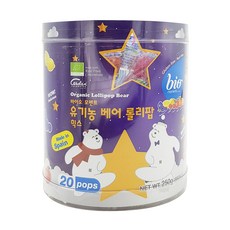 bio moments 小熊棒棒糖桶裝, 櫻桃口味+柑橘口味+薄荷口味+蘋果口味+蜂蜜檸檬口味, 1組