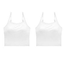 MALAMUTE 短版莫代爾胸墊細肩帶背心 2入組