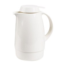 helios 手柄玻璃內膽真空保溫壺, 白色的