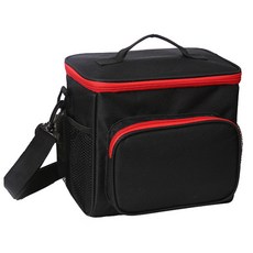 블럭마트 주방 피크닉 사각 보온보냉백, 블랙, 1개