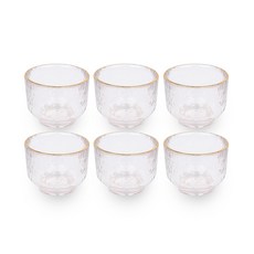 Glassdew 鍍金邊燒酒杯 A, 混和顏色, 6個
