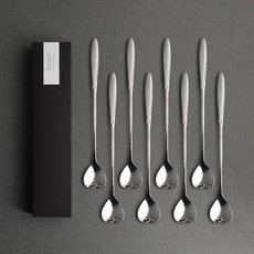 인스푼 엔젤하트 롱티스푼 + 스티커 + 케이스, 실버, 1개
