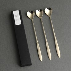 Inspoon 天使之心長茶匙+貼紙+保護套, 金子, 3入