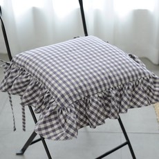 簡約格紋靠墊套, 紫色的