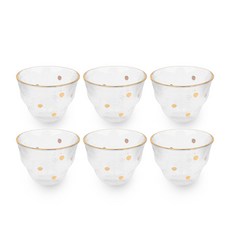 Glassdew 金邊燒酒杯 B, 混合顏色, 6個