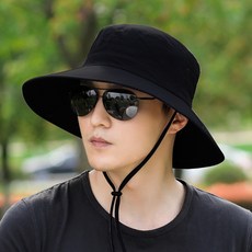 콩 K Leisure 무지심플 챙넓은 여름 등산모자, 블랙