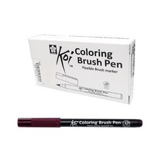 SAKURA 彩色軟毛筆 12入, 勃艮第, 1套