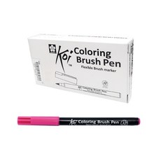 SAKURA 彩色軟毛筆 12入, 粉色的, 1套