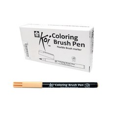 SAKURA 彩色軟毛筆 12入, 木質棕色, 1套