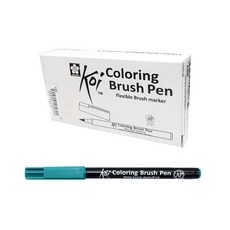 SAKURA 彩色軟毛筆 12入, 常綠, 1套