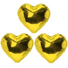 LivingDA 愛心鋁箔氣球 75cm, 金子, 3個
